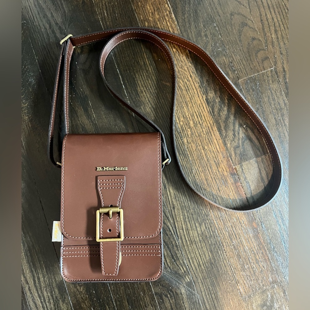 Dr. Martens Brown Messenger Bag with Adjustable Strap